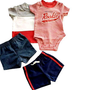 Carter’s 6M Baby Boys 4 Piece Rookie Of The Year Shorts Sets + Free Shipping